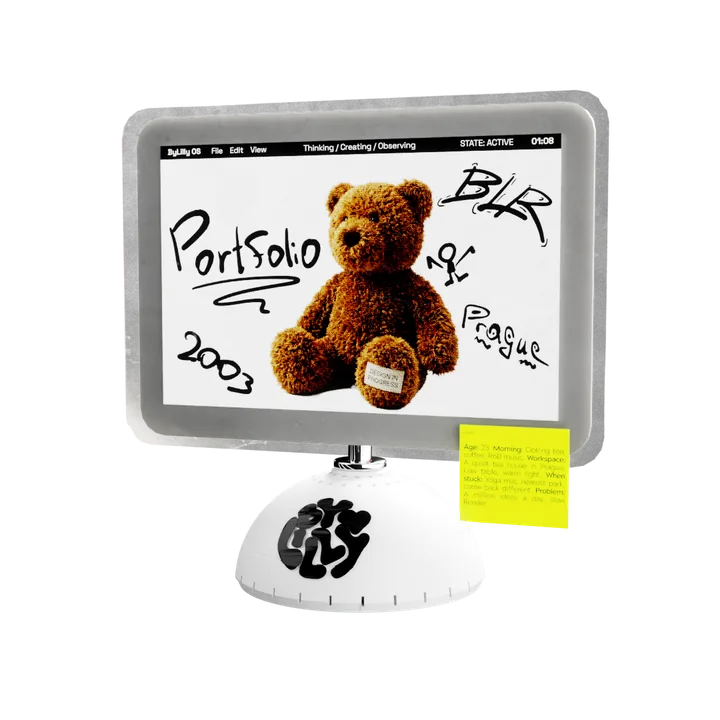 ByLilly OS — 3D rendered computer