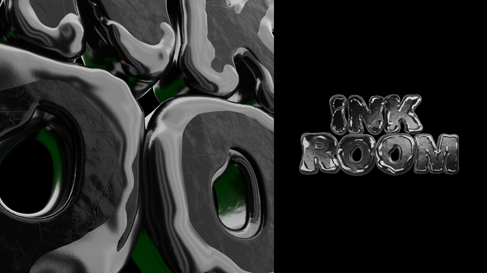 InkRoom chrome poster renders