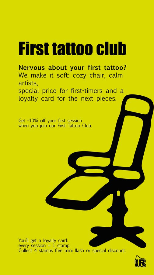 InkRoom story — First tattoo club